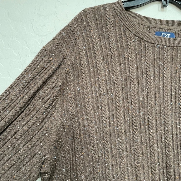 New Cutter and Buck brown cable knit sweater size 1XB - Picture 3 of 9